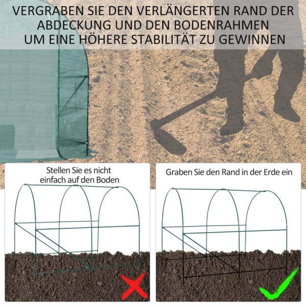  Foliekas Tomatenkas Broeikas Folie Tunnel Koude Kozijn Met Venster Groen 245 X 200 X 198 Cm 4