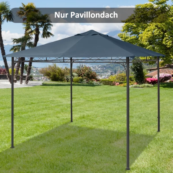  Gazebo Dakvervanging Gazebo Gazebo Cover Schaduw Polyester Donkergrijs 3m X 3m 2