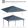  Gazebo Dakvervanging Gazebo Gazebo Cover Schaduw Polyester Donkergrijs 3m X 3m 7