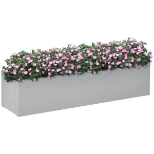  Geschilderde Stalen Weerbestendige Plantenbak 91cm X 22cm X 22cm Grijs 1