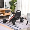  Go Kart Kindervoertuig Trapauto Met Rempedaal Kinderspeelgoed Voor 3-8 Jaar Staal Wit 104 X 66 X 57 Cm 10