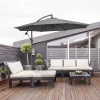  Handslinger Parasol Weerbestendig 2.95m X 2.95m X 2.45m Polyester Staal Zwart 2