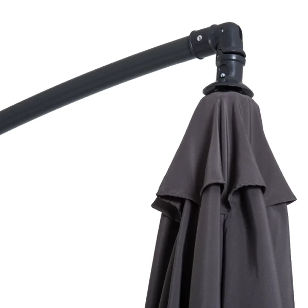  Handslinger Parasol Weerbestendig 2.95m X 2.95m X 2.45m Polyester Staal Zwart 7