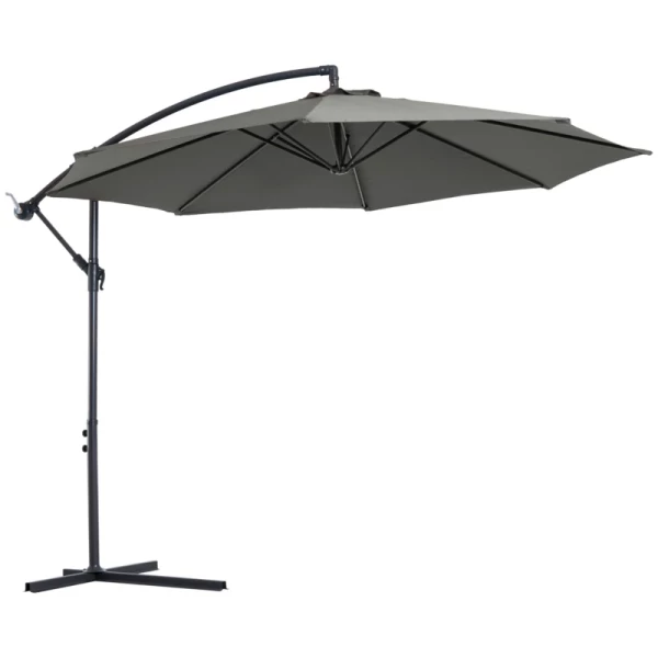 Handslinger Parasol Weerbestendig 2.95m X 2.95m X 2.45m Polyester Staal Zwart 1