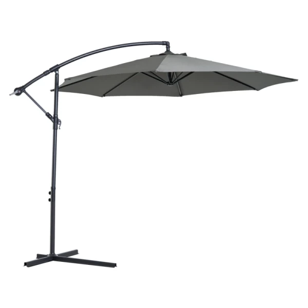  Handslinger Parasol Weerbestendig 2.95m X 2.95m X 2.45m Polyester Staal Zwart 10