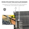  Hangbank 2-zits Rotan Tuinschommel Met Zitkussen Hangschommel Veranda Schommel Schommelbank Tuinbank Grijs 127 X 57,5 ​​x 60 Cm 5