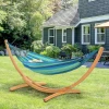  Hangmatrek Voor Hangmat Hangmatstandaard Met Trekkoord Garden Beach Pine 325 X 120 X 118 Cm Tot 120 Kg 10