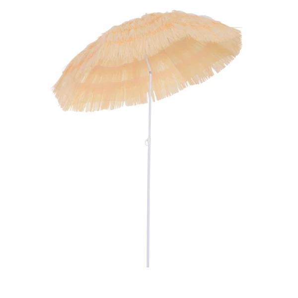 Hawaiian Parasol, Parasol, Tuinparaplu, In Hoogte Verstelbaar, Kantelbaar, Beige, Ø160 X 190cm 1