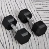  Hexagon Dumbbells Set Van 2 Gietijzeren Dumbbells Handgreep Gekartelde Dumbbell Set Dumbbell Set Gewichten Metaal Rubber Zwart 2 X 10 Kg 2