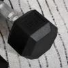  Hexagon Dumbbells Set Van 2 Gietijzeren Dumbbells Handgreep Gekartelde Dumbbell Set Dumbbell Set Gewichten Metaal Rubber Zwart 2 X 10 Kg 9