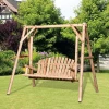  Hollywood Schommel 2-zits Tuinschommel Schommelbank Hangbank Massief Hout Naturel 187 X 137 X 167 Cm 2