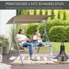  Hollywood Schommel Tuinschommel 2-zits Met Zonnekap Beige 175 X 112 X 165 Cm 7