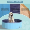  Hondenbad Opvouwbaar Bad Hondenzwembad Peuterbad Zwembad Waterbad Voor Honden En Katten Zwembad Kunststof + Hout Blauw Ø120 X H30 Cm 7