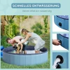  Hondenbad Opvouwbaar Bad Hondenzwembad Peuterbad Zwembad Waterbad Voor Honden En Katten Zwembad Kunststof + Hout Blauw Ø140 X H30 Cm 6