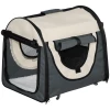  Hondenbox, Opvouwbare Hondentransportbox, Rugzak Voor Huisdieren Met Kussen, Reistas, Transportbox Voor Dieren, Waterdicht, Oxford-stof, Donkergrijs, 46 X 36 X 41 Cm 1