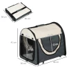  Hondenbox, Opvouwbare Hondentransportbox, Rugzak Voor Huisdieren Met Kussen, Reistas, Transportbox Voor Dieren, Waterdicht, Oxford-stof, Donkergrijs, 46 X 36 X 41 Cm 3