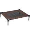  Hondenmand Hondenligstoel Outdoor Kattenmand Huisdierbed Slaapplaats Staal 600D Oxfordstof Bruin 76 X 61 X 18 Cm 1