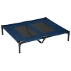  Hondenmand Hondenligstoel Outdoor Kattenmand Huisdiermand Slaapplaats Metaal 600D Oxford-stof Blauw 91,5 X 76,2 X 18 Cm 1