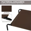  Hondenmand Outdoor Hondenligstoel Kattenmand Met Gaas Huisdiermand Slaapplaats Metaal Oxford-stof Koffie 130 X 80 X 20 Cm 6