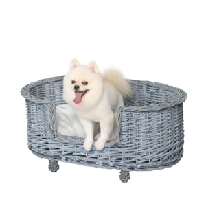  Hondensofa Dierensofa Hondenbed Kattensofa Soft Cover Kattensofa Wilgenpluche Grijs 71 X 40 X 31 Cm 1