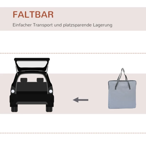  Hondentas Auto Hondenbench Transportbox Draagtas Autostoel Kat 41 X 34 X 30 Cm Oxford Stof Grijs 5