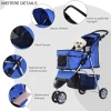  Hondentrolley Hondenbuggy Buggy Honden Katten Veelkleurig (blauw) 7