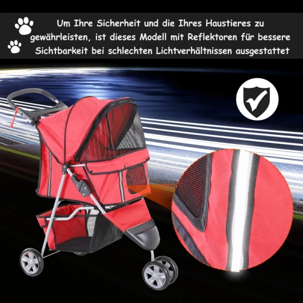  Hondentrolley Hondenbuggy Buggy Honden Katten Veelkleurig (rood) 8