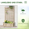  Hoogslaper Plantenbak Met Latwerk Bloembak Latwerk Rozenboog Met Klimhulp Voor Klimplanten Tuinhout Naturel 64 X 28 X 120 Cm 6