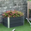  Hoogslaper Van Staal Tuinbed Plantenbak Bloembak Bloempot Met Handschoenen Donkergrijs 66 X 47 X 40 Cm 2