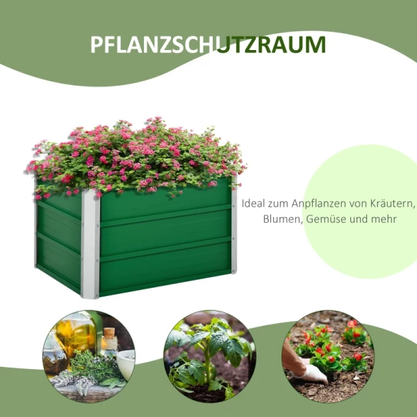  Hoogslaper Van Staal Tuinbed Plantenbak Bloembak Bloempot Met Handschoenen Donkergrijs 66 X 47 X 40 Cm 5