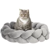  Huisdierbed Inclusief Kussen Kattenbed Hondenmand Wasbaar 55cm X 55cm X 14cm Grijs 1