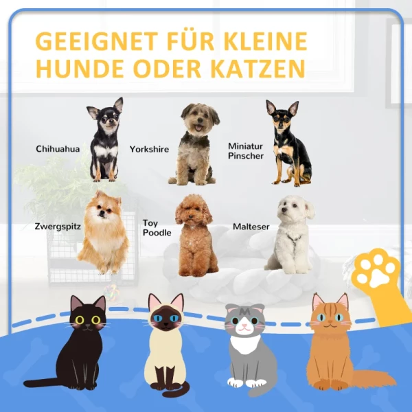  Huisdierbed Inclusief Kussen Kattenbed Hondenmand Wasbaar 55cm X 55cm X 14cm Grijs 4