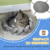  Huisdierbed Inclusief Kussen Kattenbed Hondenmand Wasbaar 55cm X 55cm X 14cm Grijs 5