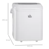 Ijsblokjesmachine, 1,5 Liter, 12 Kg In 24 Uur, Ijsballen, Zelfreinigend, Wit, Incl. Ijsbakje + Ijsschep 3
