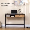  Industrieel Design Bureau, 1 Lade, 1 Vak, 110 Cm X 50 Cm X 76 Cm. Bruin + Zwart 4