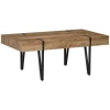  Industrieel Design Salontafel 105 Cm X 60 Cm X 42 Cm Zwart + Bruin 1