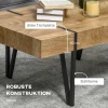  Industrieel Design Salontafel 105 Cm X 60 Cm X 42 Cm Zwart + Bruin 5