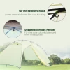  Kampeertent 2-persoonstent Koepeltent PU3000mm Eenvoudig Op Te Zetten Voor Trekking Festival Lichtgewicht Aluminium Nylon Crème Wit 230 X 140 X 110 Cm 5