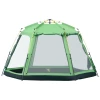  Kampeertent 6 Persoons Tent Familietent Koepeltent PU2000mm Eenvoudig Op Te Zetten Voor Gezinnen Trekking Festival Staal Glasvezel Groen 320 X 320 X 180 Cm 11