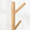  Kapstok Met Bijzettafel In Scandi Design, 5 Kapstokhaken, 39,5 Cm X 39,5 Cm X 171 Cm, Naturel + Wit 8