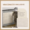  Kattenhuis Met Krabpaal Inclusief Speelbal Kattengrot 65cm X 41cm X 45,5H Cm Bruin+wit+beige 4