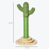  Kattenkrabpaal Cactus Krabpaal Dennenhout Sisal Touw Krabpaal Met Houten Bal Kattenspeelgoed Voor Katten 60cm Hoog Groen+Natural 3