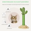  Kattenkrabpaal Cactus Krabpaal Dennenhout Sisal Touw Krabpaal Met Houten Bal Kattenspeelgoed Voor Katten 60cm Hoog Groen+Natural 4