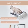  Kattenligstoel Kattenwandligstoel Kattenbed Kattenplank Wandmontage Pluche Pad MDF Wit + Grijs 41 X 28 X 21 Cm 6