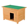  Kennel Hondenhok Hondengrot Hut Voor Honden Katten Dak Dennenhout 82 X 58 X 58 Cm 1