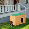  Kennel Hondenhok Hondengrot Hut Voor Honden Katten Dak Dennenhout 82 X 58 X 58 Cm 10