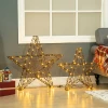  Kerstverlichting, Set Van 2 Kerststerren, 160 LED's, Weerbestendig, Metaal, 80 X 30 X 80cm 9