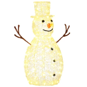  Kerstverlichting Sneeuwpop Licht 100 Leds Weerbestendig Wit Metaal 40 X 40 X 90 Cm 1