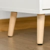  Keukenkast Dressoir Keukenmeubel Met Glazen Deuren Lade En 12-flessen Wijnrek Voor Eetkamer Keuken Spaanplaat Hardhout Wit 100 X 33 X 80 Cm 8