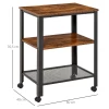  Keukentrolley 3-laags Keukentrolley Serveerwagen Met 4 Wielen Spaanplaat 60 X 40 X 76,5 Cm 3